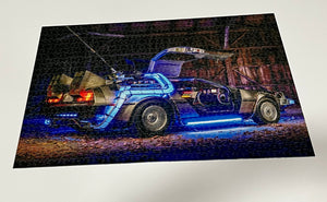 DeLorean TIME MACHINE 1000 pc.  Jigsaw Puzzle by Joshua Sweeney