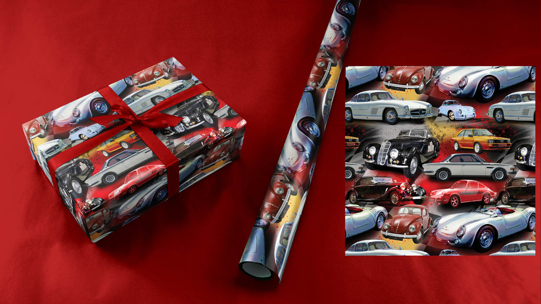 German Cars Wrapping Paper Sheet