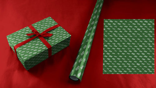 Tiny 49 Car Collection Wrapping Paper in Green Sheet